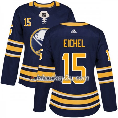 Dame NHL Buffalo Sabres Trøje Jack Eichel 15 Adidas 2017-2018 Marine Blå Authentic